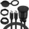 QIANRENON Dual USB C Gewinde Eingebettet Einbau wasserdichte Kabel Adapter 10Gbps 2 USB C 3.1 Stecker auf Buchse Panel Montage Verlängerungskabel,Unterstützt 4K@60Hz Audio/Videoübertragung,1M/3.3ft