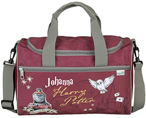 Undercover Sporttasche Mädchen Jungen mit Namen personalisiert | Motiv Harry Potter mit Eule | Kleine Reisetasche Sportbeutel Kinder