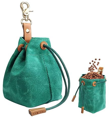 OSUWLSI Porta Premietti per Cani,Sacchetto Addestramento Cani,Sacchetti Premi Cane,Porta Snack per Cani,Treat Bag for Dogs,Portatile Borsa Snack Cani,con Fibbia a Clip e Fune di Tensione