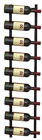 COSTWAY Portabottiglie Vino da Parete, Cantinetta per 6/9/12 Bottiglie, Porta Bottiglie in Metallo Antiruggine per Cucina, Sala da Pranzo (22 x 13,5 x109 cm)