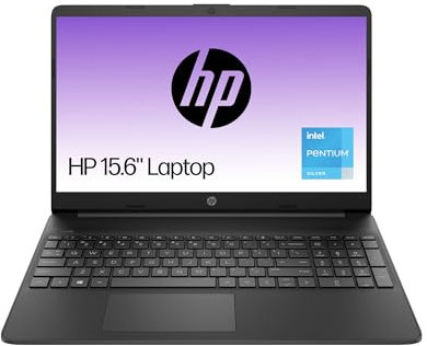 HP 15.6 Laptop | Intel Pentium Silver N5030 | 4 GB RAM | 128 GB SSD | Intel UHD Graphics 605 | FHD Display | Long battery Life | MS 365 Personal 12 month incl | Win 11 | Jet Black | 15s-fq0004na