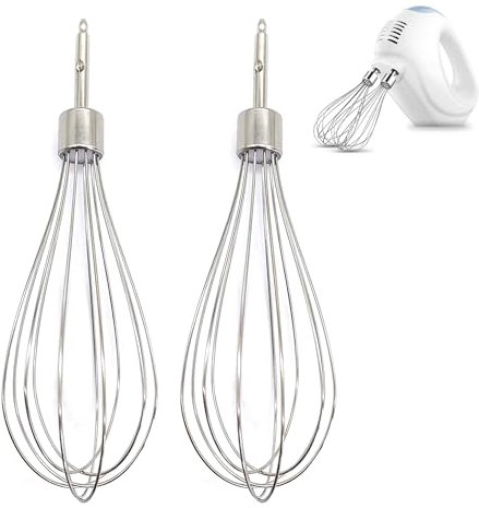CHENNAN 2 Pièces Fouet à Ballon ELectrique Accessoires Fouet de Rechange pour Mixeur Electrique Fouet en Fil Torsadé en Acier Inoxydable Ustensiles de Cuisine Durables pour Mélanger et Fouetter