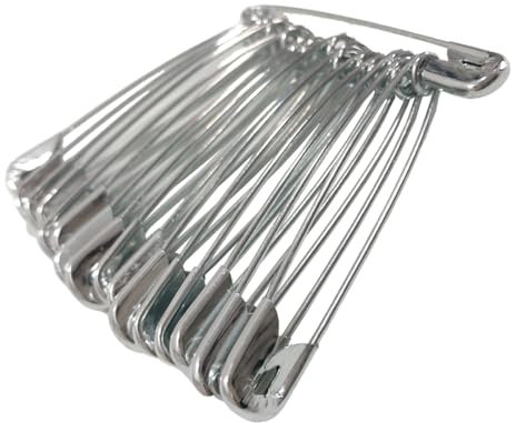 Lot de 12 épingles à nourrice pour réparer et fixer des vêtements, clés, papiers, travaux manuels, marqueurs en tissu et utilisation à la maison, couture artisanale, broches (12, 60 mm)