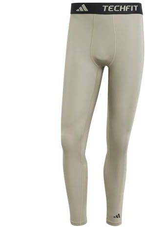 adidas Herren TECHFIT COMPRESSION TRAINING LONG TIGHT, silver pebble, M