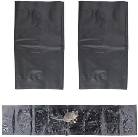 Lotbun Trappola Per Topi 2 Pezzi, Colla per Topi 120 x 28 cm Facile da Tagliare, Tavolette per Topi Con Colla, Colla per Topi Forte per Ratti, Scarafaggi, Millepiedi, Scarafaggi