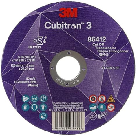 3M™ Cubitron™ 3 Trennscheibe, 86647, 60+, T42, 125 mm x 2,5 mm x 22,23 mm (5 Stück)