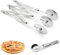 Cortador de pizza de acero inoxidable de 3 ruedas, cortador de masa con 3 ruedas, cortador de pizza ajustable, cortador de pizza de acero inoxidable, cortador de masa, cortador de masa, herramienta