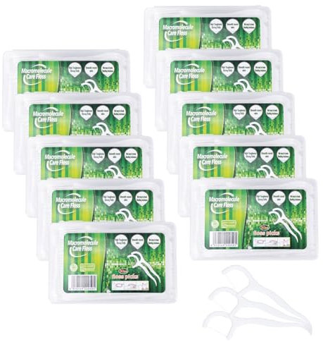 600 palillos de hilo dental, limpieza dental, palillo de dientes, palillos de seda desechables para el cuidado dental - Palillos de limpieza dental para eliminar la placa y los residuos de alimentos