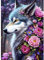 AIRDEA 30x40cm Diamond Painting Erwachsene, Wolfsblumen 5D Diamond Painting Bilder Erwachsene, DIY Diamantmalerei Bastel Set Nach Zahlen Heimdekor Geschenk