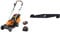 Yard Force 40V 32cm Cordless Lawnmower with Lithium-ion Battery and Quick Charger LM G32, Black/Orange & Blade for CORDLESS LAWNMOWERS 32cm BLADE for LMG32 + LMG32/ LTG30