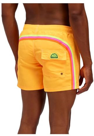SUNDEK Costume Uomo M504BDTA100 Arancio Sunkissed Corto Vita Elastica Icon Taffeta PE24 S