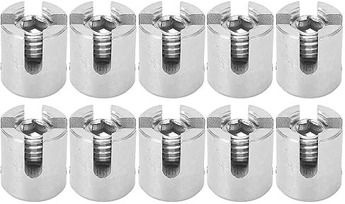 Kreuzkabelklemmen, 10 Stück, Kreuzdrahtseilklemme, Robuste Edelstahl-Kreuzdrahtseilklemme, Geländerklemmenbefestigung für Drinnen und Draußen, Unsichtbare Kabelklemmen, (M12 5mm)
