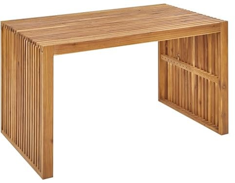 Gartentisch für 4 Personen Akazienholz Hellbraun 120 x 70 cm U-Form Bellano
