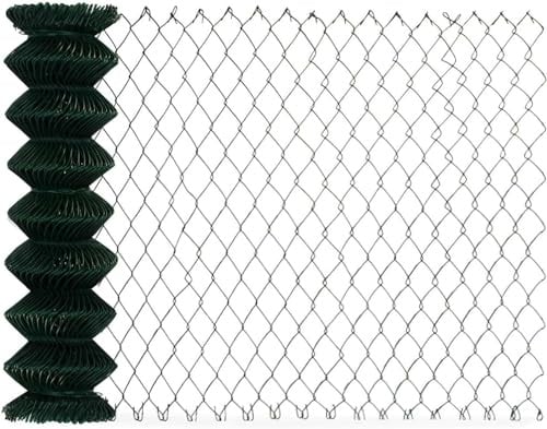 KARAT Maschendrahtzaun - Maschenweite 60x60mm - Drahtstärke 2,8 mm - Gartenzaun mit grüner PVC Beschichtung, Zaun, Drahtgitter, Hühnerzaun, Hundezaun (1,5 x 25 m)