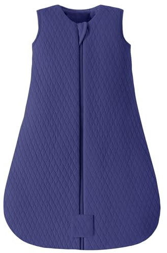 Yoofoss Baby Schlafsack Baumwolle 2.5 TOG Warm Baby Winterschlafsack Weich Babyschlafsack Neugeborene im 0-6 Monaten Perfekte für Winter Marineblau
