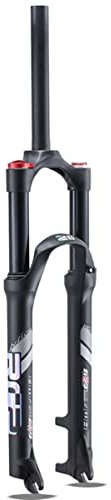 Forcella MTB Air 26/27/29 Pollici 1-1/8 Forcella Ammortizzata 100mm Forcelle per Mountain Bike da Viaggio 9mm QR 28.6mm Tubo Dritto Corona con Blocco Forcella Anteriore per Bicicletta