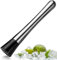FLOW Barware Cocktail Muddler | Steel Ice Crusher & Bar Muddler For Cocktail Making, Fruit Crushing, Muddling & Mojito Making - Silver