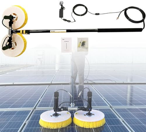 YANDDEA Cepillo De Limpieza De Paneles Solares, Cepillo para Paneles Solares Limpiando El Techo, Limpiador Placas Fotovoltaicas para La Limpieza De Paneles Solares y Fotovoltaicos,Freebattery-5.5M