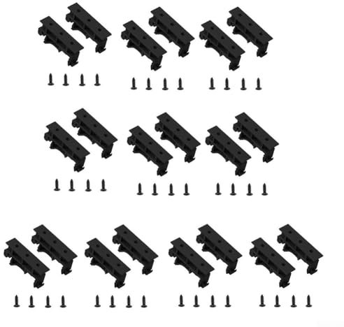 Leiterplatten-Montage-Clip 10er Set zur einfachen Montage auf DIN 35-Schienen, inklusive benötigter Schrauben
