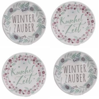 Taschenwärmer Handwärmer Wieder verwendbar mit Motiv Wintersprüche 4 Stück