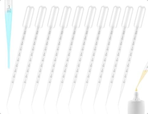 Emezddo 10 Stück Pipetten,Kunststoff Transferpipetten,Dropper mit Skala,verwendet für Experiment Industrie Handwerk(10 ml)