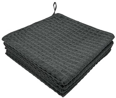 FloraVigo Barista Tuch 4er Set – 40 x 40 cm, Barista-Zubehör, Mikrofasertücher, waschbar, fusselfrei, zur Reinigung Ihrer Kaffeemaschinen & Küchenspültücher