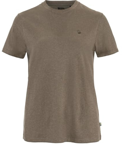 Fjällräven Damen Hemp Blend T-Shirt, Suede Brown, XXS
