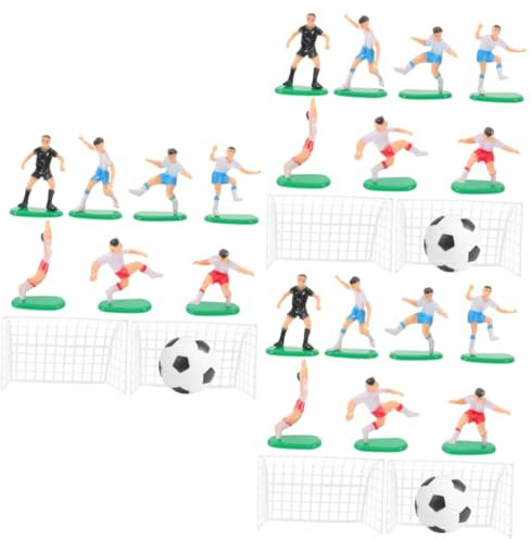 Luxshiny 3sets Decorazioni Torte Calcio Con Topper e Figure Accessori Per Festeggiamenti Tema Calcio Per Compleanni e Feste Di Soccer