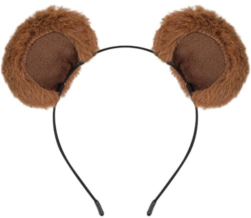 Uzztfa Serre-tête Oreilles d'ours Mignon, Serre-tête Animal, Serre-tête Dessin Animé, Accessoires pour pour Adultes Enfants, Halloween, Cosplay, Fête