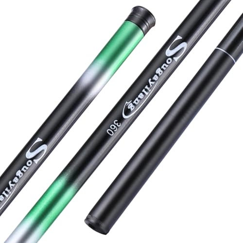 ZSREYFNB Angelrute Karpfen Angelrute 2,7/3,6/4,5/5,4 M Tragbare ultraleichte Teleskop-Angelrute Max Drag 5 kg Angelwerkzeuge Stipprute(Green,2.7 m)