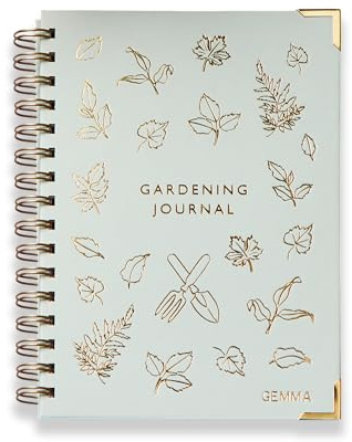 Martha Brook Personalised Gardening Journal - Sage Green | Garden Planner | Plant Journal | Garden Diary | Allotment Planner | Gifts for Gardeners | Add Initials