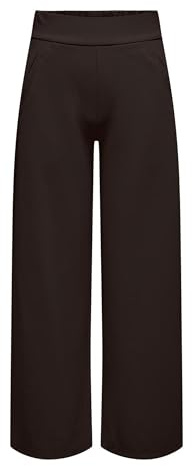 JDY Damen Jdylouisville Catia Life Wd PNT JRS Noos Hose Mit Hohem Bund Und Weitem Bein, Chocolate Torte, S / 34L EU