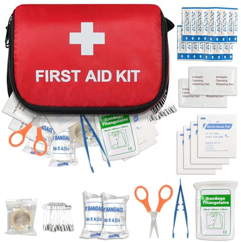 Premium Mini Erste Hilfe Set,Reiseapotheke Erste Hilfe Set Outdoor,Mini Verbandskasten Kompakt & Leicht,Notfallset Klein für Outdoor, Auto, Camping, Wandern Reise,Motorrad, Fahrrad, Kinder