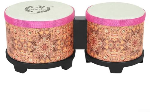 Tragbares Bongo-Trommeln mit Unterwasserwelt Design, ansprechendes Musikinstrument für Kinder und Musikliebhaber (Orange)