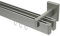 Interdeco eckige Innenlauf Gardinenstangen Edelstahl Optik 2-läufig Typ 10212821, 320 cm