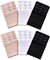 Bememo 6 Stück Damen BH Extender Elastische Dehnbar BH Extension Strap, 3 Farben (3 Reihen x 3 Haken, Schwarz, Weiß und Grau)