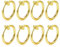 FECTAS 8stk Fake Nasen Lippe Septum Ohrring Piercing Ring Clip Chirurgenstahl Kein Piercing Bauchnabelpiercing Clicker