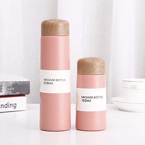 SAGIUSDM Mini 150ml And 250ml 304 Stainless steel Thermos Water Bottle Portable Vacuum Flask In Pocket With Tea Infuser Thermos Cup,Pink,250ml