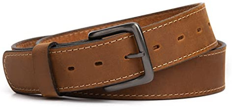 The Outrider Belt | Made in USA | Hellbrauner Vollnarbenledergürtel für Herren | Herrengürtel, Montana Tan, Size 50 (Fits Size 48 Pants)