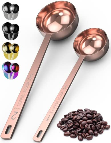 ORBLUE Kaffeelöffel Portionierer - Kaffeemesslöffel, Kaffee Dosierlöffel, Kaffeemaßlöffel, Kaffeedosierer - Löffel für Kaffeedose, Kaffeelot - Messlöffel für Kaffee, Dosierlöffel - 2 Stück