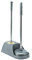 FJSC 2 In One Toilet Brush and Pump, Modern Design Silicone Toilet Brushes with Stainless Steel Handle and Quick Drying Holder, Toilet Brushes and Holders Set Gray
