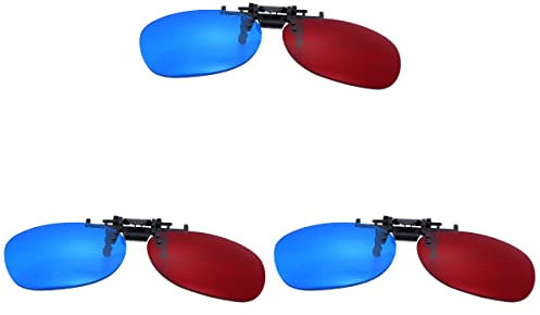 3 Stück 3D-Hängerahmen Für Stereo-Clip Sonnenbrille Polarisiert Roter Clip Kamera-Schwimmer