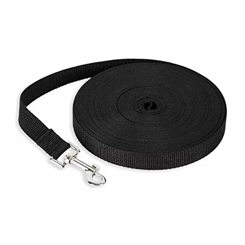 Monkimau Schleppleine für Hunde 5m 10m 15m 20m 30m 50m Lang Nylon Hundeleine Mittelgroße Hunde Trainingsleine Langlaufleine Feldleine Hausleine Hofleine Longe Pferd