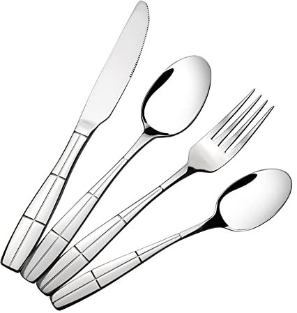 Xyskin Stainless Steel Utensils Flatware Set, Heavy Duty Silverware Cutlery Set, 32 Pieces Service for 8 People