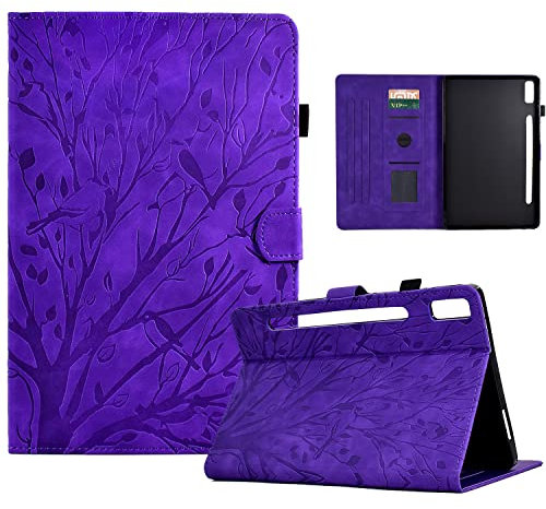 Bxithnr® Funda para Lenovo Tab M10 Plus (3.ªgeneración) 10,6'' 2022 Tablet PU Cuero, Carcasa TB-125FU con Soporte Función y Ranura para Tarjetas Flip Case Cover Lenovo Tab M10 Plus 3rd Gen - Púrpura