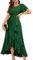 Berylove Pailletten Kleid Damen Kleid für Hochzeitsgäste Kleid Pailletten Damen Festkleid A Linie Kleid Konfirmationskleid Lange Abendkleider S007 DarkGreen XL