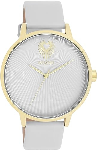 Oozoo Timepieces Damen Uhr | Armbanduhr Damen mit Lederarmband | Hochwertige Uhr für Frauen | Edle Analog Damenuhr in rund