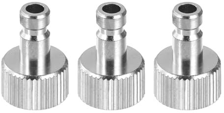 PATIKIL 1/8 Connecteur Mâle pour Aérographe, 3 Pièces Embouts Mâles de Raccordement Rapide pour Aérographe, Déconnexion Rapide pour Tuyau D'Aérographe