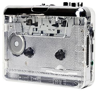 Cassette To MP3 Player, TON010 Portable Cassette to MP3 Player Mini USB Tape Player MP3 Converter with 3.5mm AUX Input Software CD Cassette Capture Audio Music Player Compatible with PC Laptop