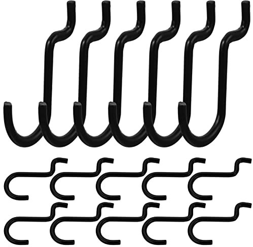 Housoutil - Ganchos de metal para panel perforado (20 piezas)